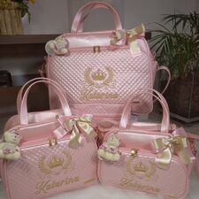Conjunto de Bolsas Bordadas na Cerqueira Cesar