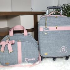 Confira - Mala de Rodinha Charmosa e Bolsa Maternidade