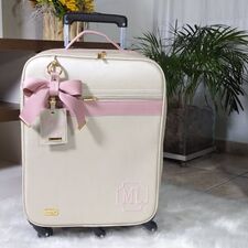 Mala Maternidade Bege e Rosê Luxuosa