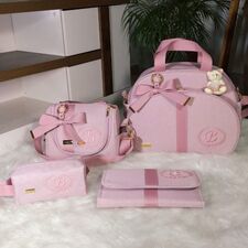 Conjunto Bolsas Maternidade Rosa no Brasil para Coréia do Sul