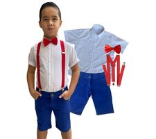 Kit Roupa Social Menino - Festas - Casamento - Batizado - 76715